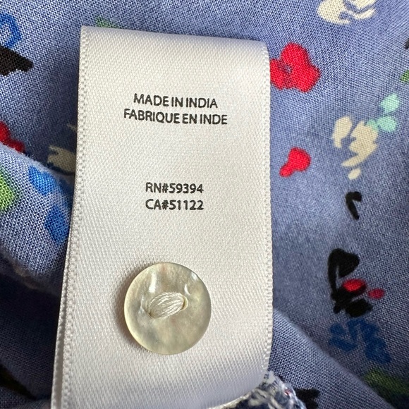 Beachlunchlounge Blue Floral Flutter Sleeve Shift Sun Dress  Size Large - Picture 10 of 13